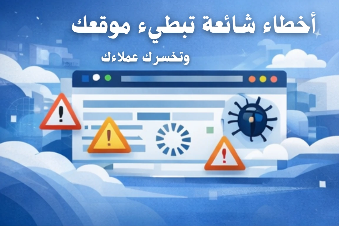 أخطاء شائعة تبطّئ موقعك (وتخسرك عملاء)